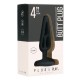 PLUG ANAL EN SILICONA PLUG & PLAY 4” NEGRO