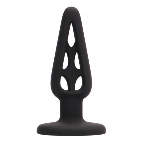 PLUG ANAL EN SILICONA PLUG & PLAY 4” NEGRO