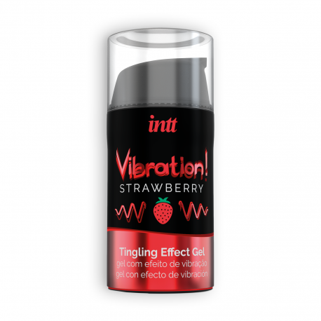 GEL CON VIBRACIÓN VIBRATION FRESA INTT 15ML