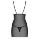 OBSESSIVE LUCITA CHEMISE AND THONG BLACK