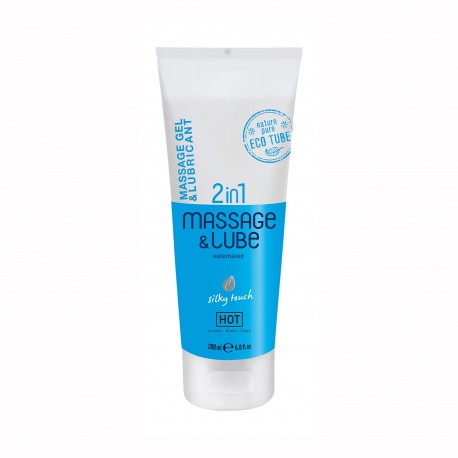 GEL DE MASAJE Y LUBRICANTE 2EN1 A BASE DE AGUA SILKY TOUCH HOT™ 200ML