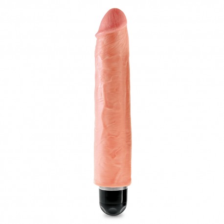 VIBRADOR REALISTA KING COCK VIBRATING STIFFY 10” BLANCO