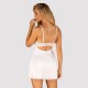 OBSESSIVE AMOR BLANCO CHEMISE AND THONG WHITE