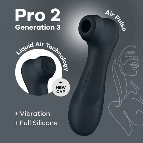 ESTIMULADOR PRO 2 GEN 3 SATISFYER NEGRO