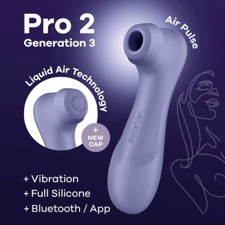 ESTIMULADOR PRO 2 GEN 3 SATISFYER CON CONNECT APP LILA