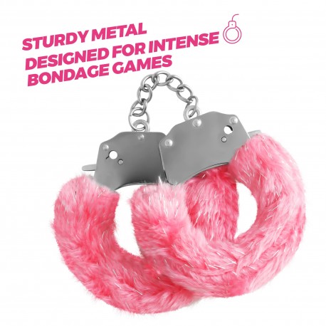 SPANGLE ESPOSAS DE METAL CON PELUCHE ROSA CRUSHIOUS