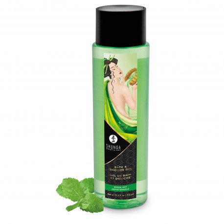 SHUNGA EROTIC ART - BATH AND SHOWER GEL - SENSUAL MINT - 12.5 FL OZ / 370 ML