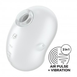 VIBRADOR CUTIE GHOST - AIR PULSE VIBRATOR - BLANCO SATISFYER