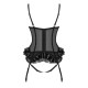 BEAUTY NIGHT FASHION RAFAELLA CORSET AND THONG BLACK