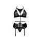 CONJUNTO DE 3 PIEZAS ALANIS NEGRO BEAUTY NIGHT FASHION