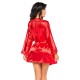 BEAUTY NIGHT FASHION SHERIE PEIGNOIR AND THONG RED