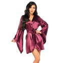 BEAUTY NIGHT FASHION SAMIRA PEIGNOIR AND THONG BURGUNDY