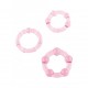 SCALA STAY HARD THREE RING SET PINK  