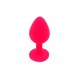 PLUG ANAL DE SILICONE COM JOIA ROSA CANDY LUST