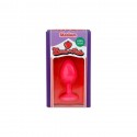 PLUG ANAL DE SILICONE COM JOIA ROSA CANDY LUST