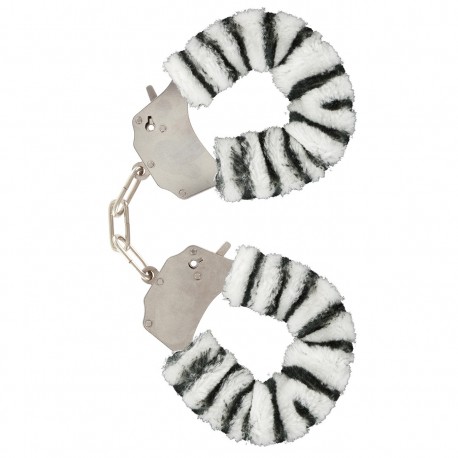 TOYJOY FURRY FUN CUFFS ZEBRA PLUSH