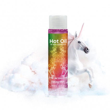 ÓLEO DE MASSAGEM COM EFEITO CALOR ELÍXIR DE UNICÓRNIO HOT OIL NUEI 100ML